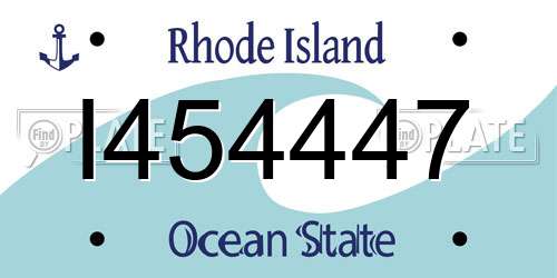 I454447 Rhode Island License Plate