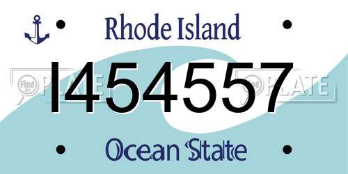 I454557 Rhode Island License Plate