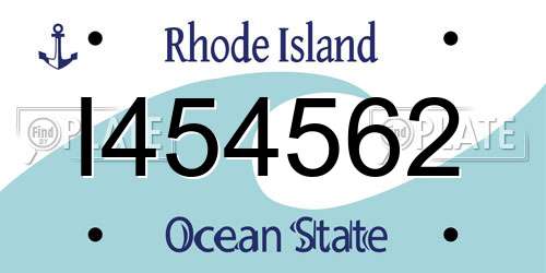 I454562 Rhode Island License Plate