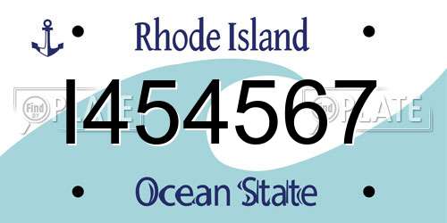 I454567 Rhode Island License Plate