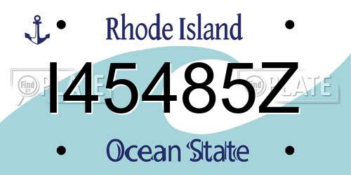 I45485Z Rhode Island License Plate
