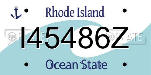 I45486Z Rhode Island License Plate