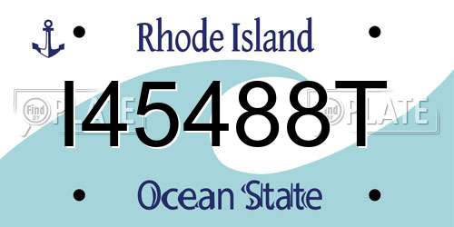 I45488T Rhode Island License Plate