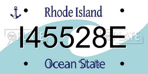 I45528E Rhode Island License Plate