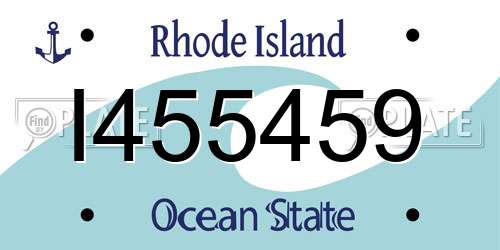 I455459 Rhode Island License Plate