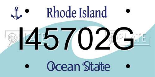 I45702G Rhode Island License Plate