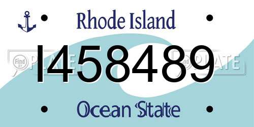 I458489 Rhode Island License Plate