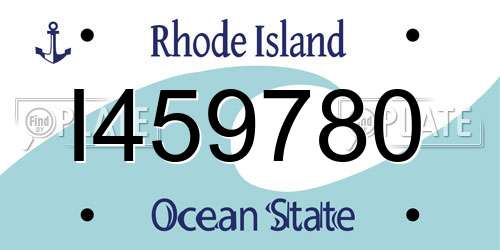I459780 Rhode Island License Plate