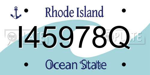 I45978Q Rhode Island License Plate
