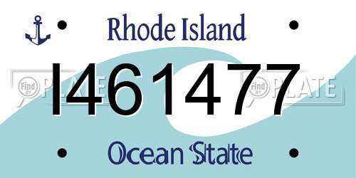 I461477 Rhode Island License Plate