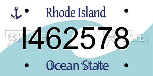 I462578 Rhode Island License Plate