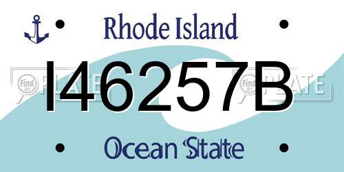 I46257B Rhode Island License Plate