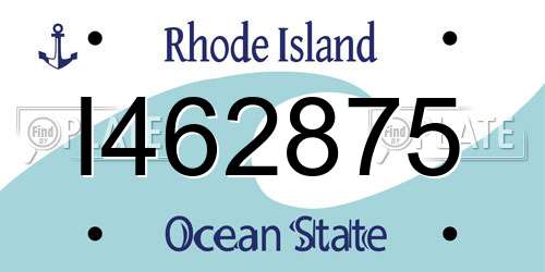 I462875 Rhode Island License Plate