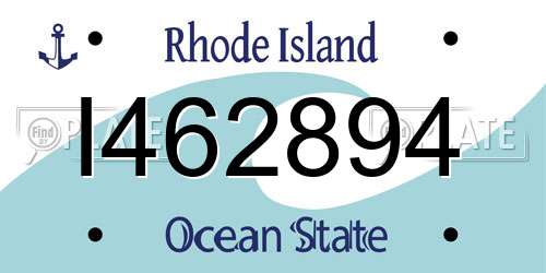 I462894 Rhode Island License Plate