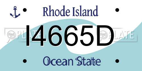 I4665D Rhode Island License Plate