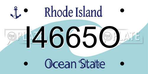 I4665O Rhode Island License Plate