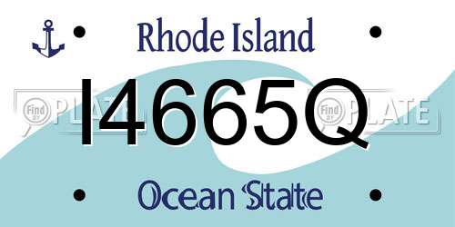I4665Q Rhode Island License Plate