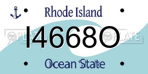 I4668O Rhode Island License Plate