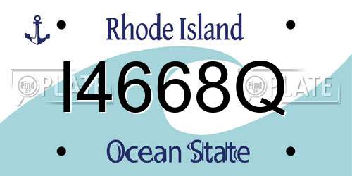 I4668Q Rhode Island License Plate