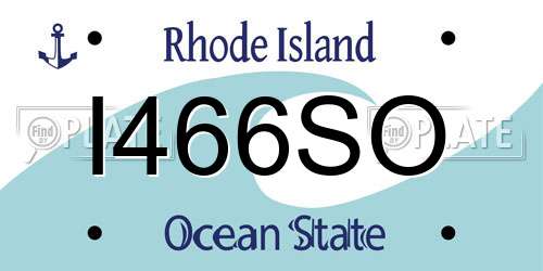 I466SO Rhode Island License Plate