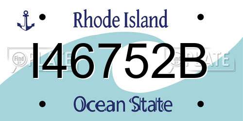 I46752B Rhode Island License Plate