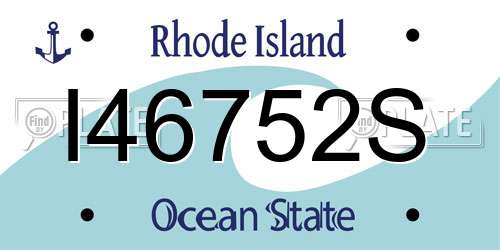 I46752S Rhode Island License Plate
