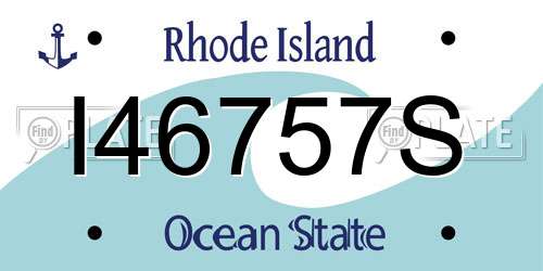 I46757S Rhode Island License Plate