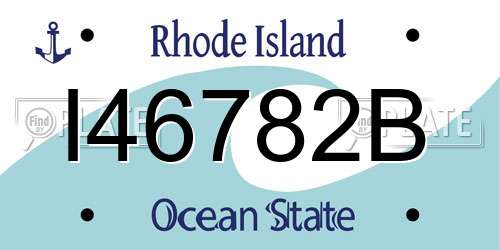 I46782B Rhode Island License Plate
