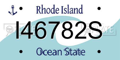 I46782S Rhode Island License Plate