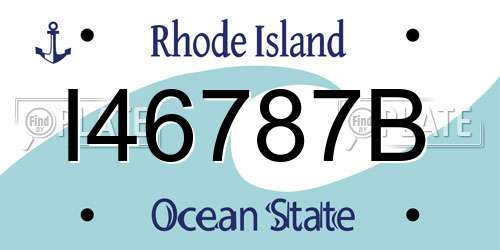 I46787B Rhode Island License Plate