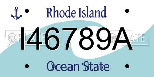 I46789A Rhode Island License Plate