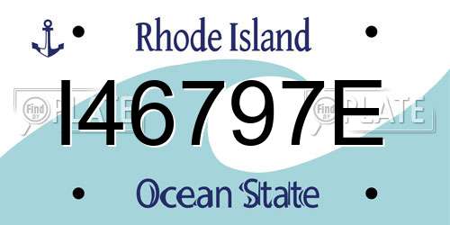 I46797E Rhode Island License Plate