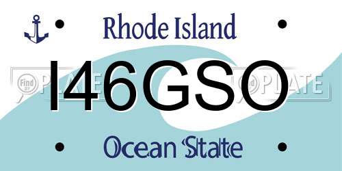 I46GSO Rhode Island License Plate