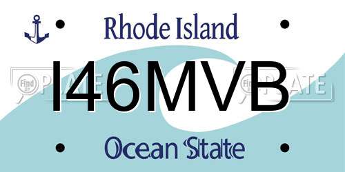 I46MVB Rhode Island License Plate