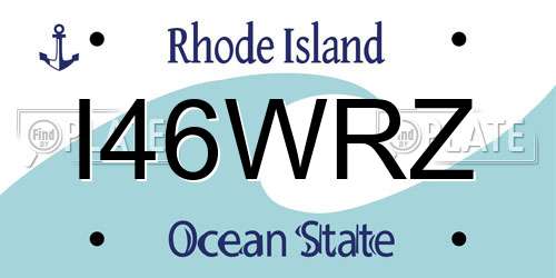 I46WRZ Rhode Island License Plate