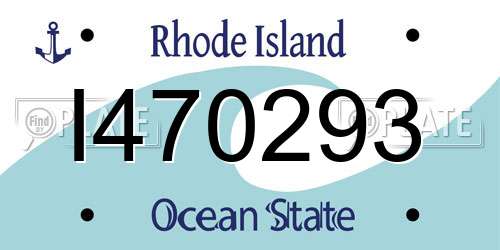 I470293 Rhode Island License Plate