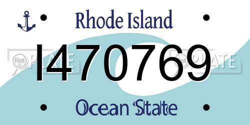 I470769 Rhode Island License Plate