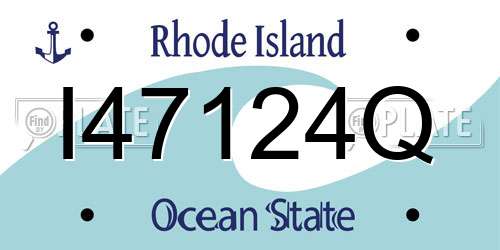 I47124Q Rhode Island License Plate