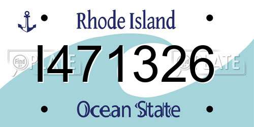 I471326 Rhode Island License Plate
