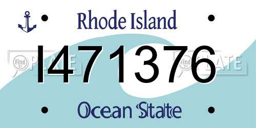 I471376 Rhode Island License Plate