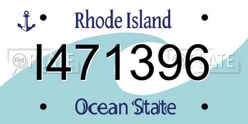 I471396 Rhode Island License Plate
