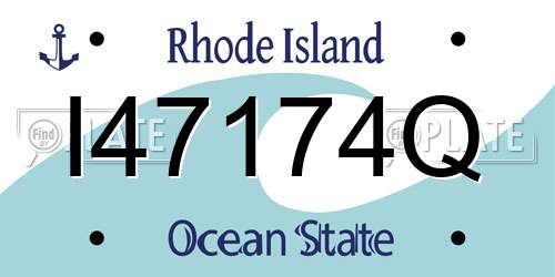 I47174Q Rhode Island License Plate