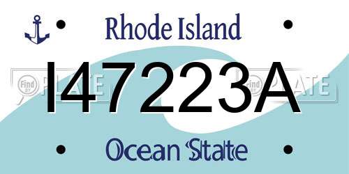 I47223A Rhode Island License Plate