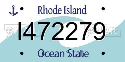 I472279 Rhode Island License Plate
