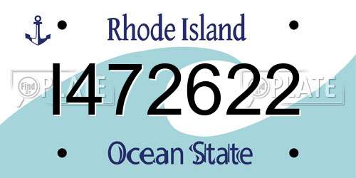 I472622 Rhode Island License Plate