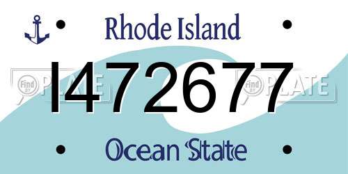 I472677 Rhode Island License Plate