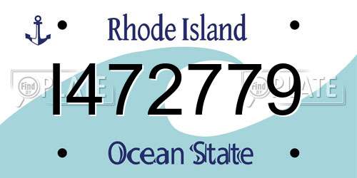 I472779 Rhode Island License Plate