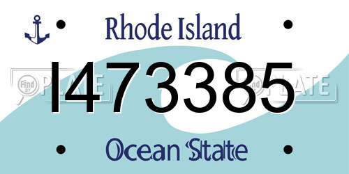 I473385 Rhode Island License Plate