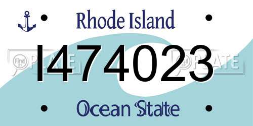 I474023 Rhode Island License Plate
