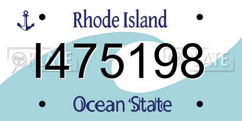I475198 Rhode Island License Plate